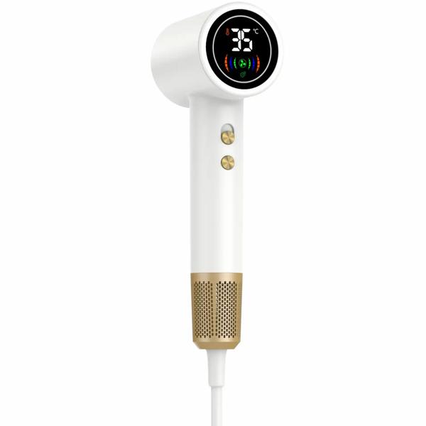 Hochleistungs Haartrockner 1400W, weiss, mit LED-Anzeige für schnelles Trocknen und glänzende Ergebnisse - Perfekt für den professionellen Einsatz