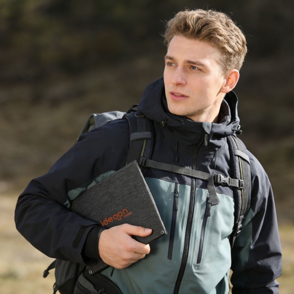 Mobiles Powerstation Set 88,8Wh mit 21W Solarpanel faltbar, 230V Steckdose, 100W, USB-C PD 65W, Solargenerator mit LED-Leuchte für Camping & Outdoor