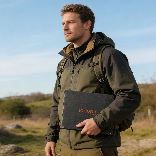 Mobiles Powerstation Set 88,8Wh mit 40W Solarpanel faltbar, 230V Steckdose, 100W, USB-C PD 65W, Solargenerator mit LED-Leuchte für Camping & Outdoor