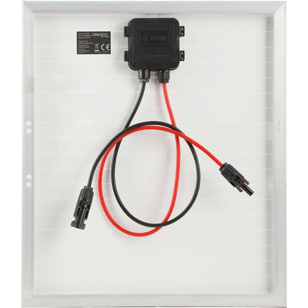 Premium 20 Watt Solarpanel mit MC4-komp.-Anschluss & 1,2m Kabel (DC auf MC4) - Solarmodul 40x35x2 cm mit stabilem Rahmen, 21,8V Spannung