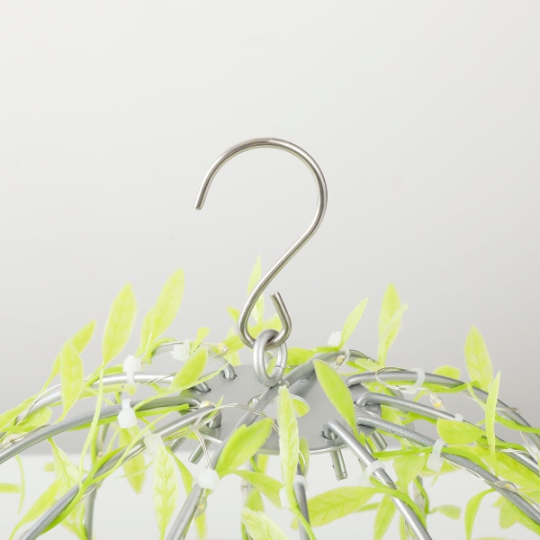 4er-Set Solar Leuchtkugel im Blätterdesign - Ø20cm Gartenkugel mit 72 warmweissen LEDs - IP44 Aussenleuchte inkl. Erdspiess, S-Haken und Solarpanel