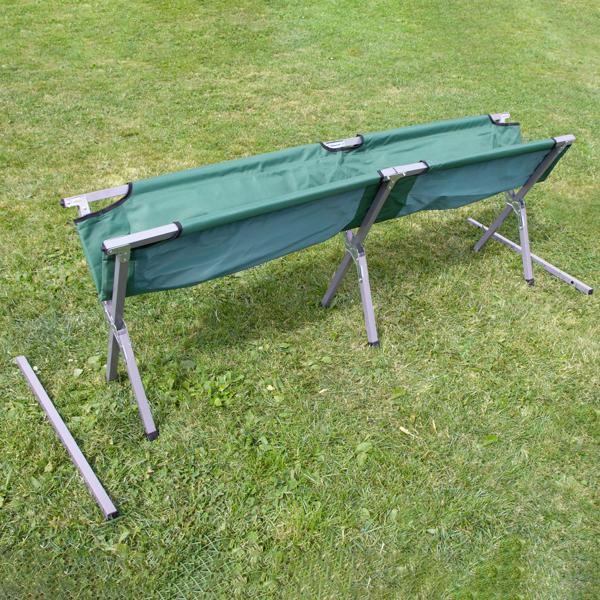 2er-Set Profi Feldbett klappbar, grün – Maximale Erholung im Outdoor Einsatz. Ideal für Camping, Angeln, Gäste. Robustes Faltbett mit Komfort & Stabilität!