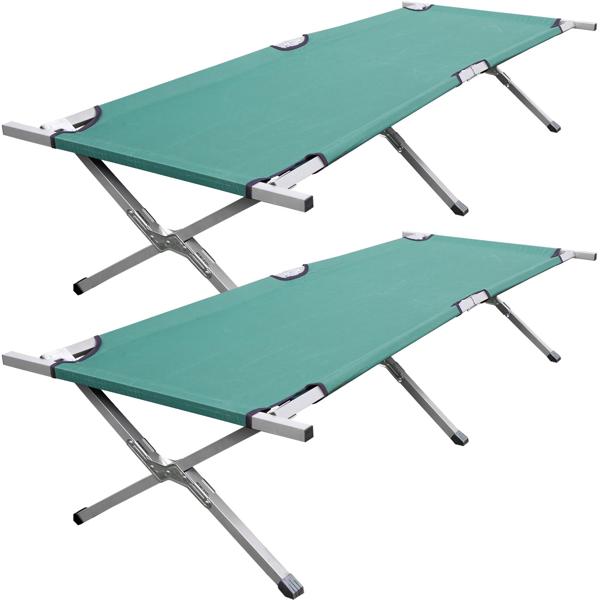 2er-Set Profi Feldbett klappbar, grün – Maximale Erholung im Outdoor Einsatz. Ideal für Camping, Angeln, Gäste. Robustes Faltbett mit Komfort & Stabilität!