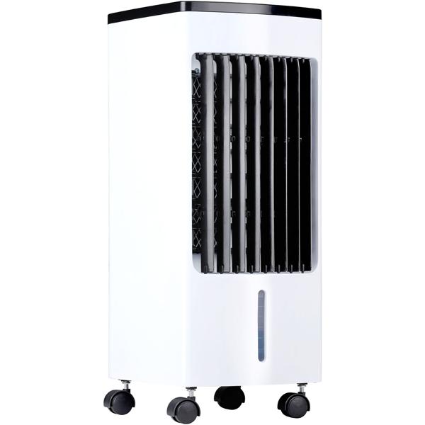 Mobiler Luftkühler mit 2 Kühlpacks und Fernbedienung, 80 W: Aircooler für Zuhause & Büro – Energiesparender Ventilator für frische Raumluft