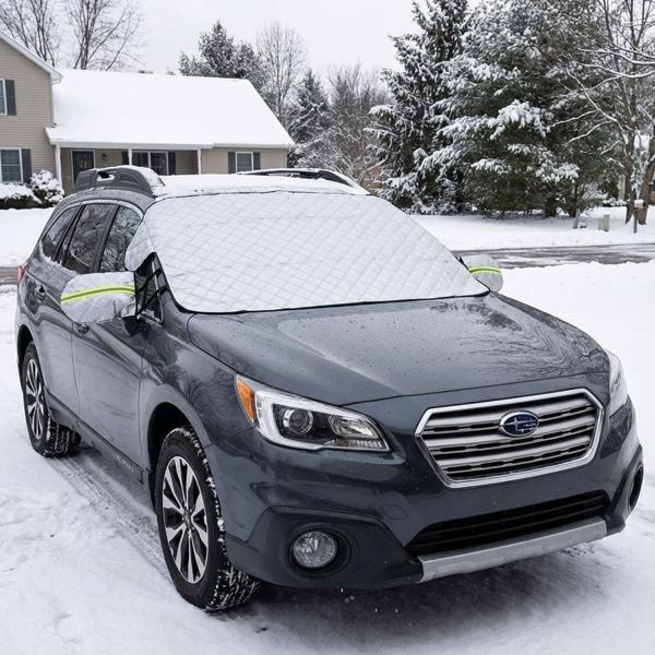 Effektiver Autoscheibenschutz - 4 Jahreszeiten Abdeckung, Anti-Frost, Schneeschutz, Sonnenblende - Perfekt für alle Wetterlagen