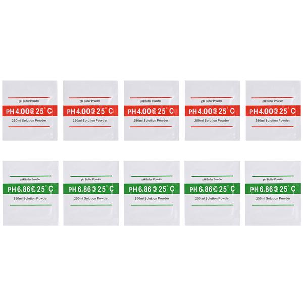 Professionelles 10er-Set pH-Kalibrierlösungen, Hochpräzise pH 4.00 & pH 6.86 Pufferlösung, Maximale Leistung für Ihr pH-Meter