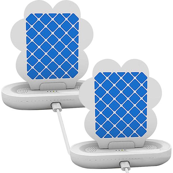 2er-Set Insektenfalle mit UV-Licht und Klebefolie: Ein geruchloser Insektenvernichter für Wohnraum, Schlafzimmer & Camping