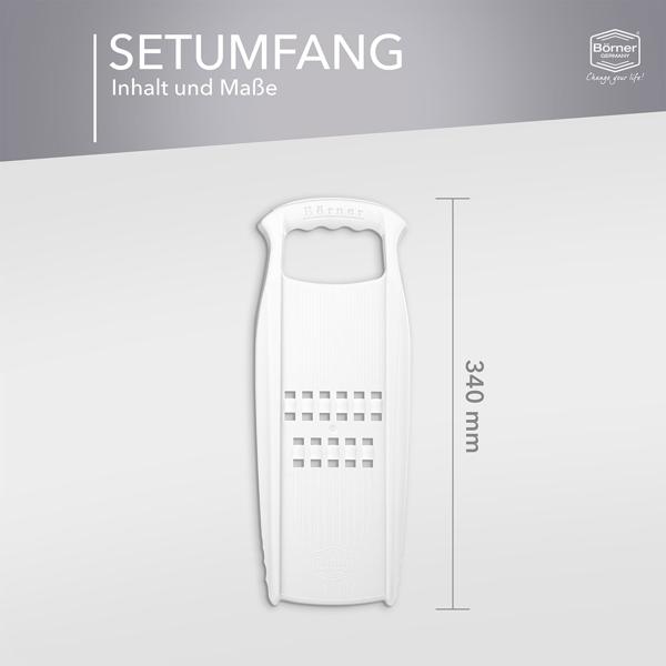 Profi Rösti-Reibe mit Sicherheitsfruchthalter, weiss: Ein idealer Küchenhelfer für knusprige Röschti & Puffer