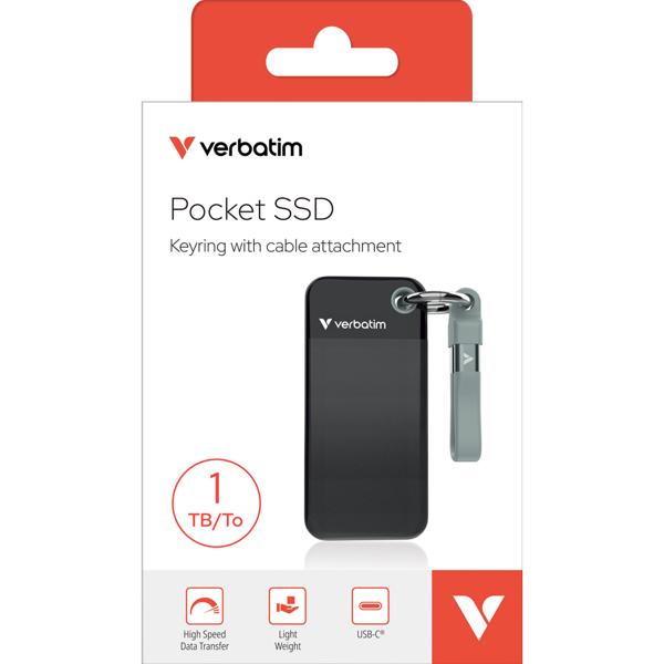 Ultrakompakte SSD 1TB, USB 3.2, Typ-C, Pocket, schwarz-grau: Externe Festplatte – Ein ultraschneller Speicher für PC/Mac/Handy