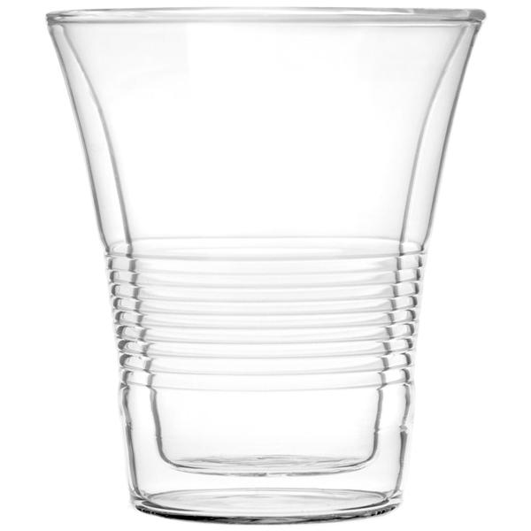 4er-Set edle Doppelwandgläser mit Riffelung – 220 ml – Thermo-Funktion für besten Genuss von Kaffee & Tee