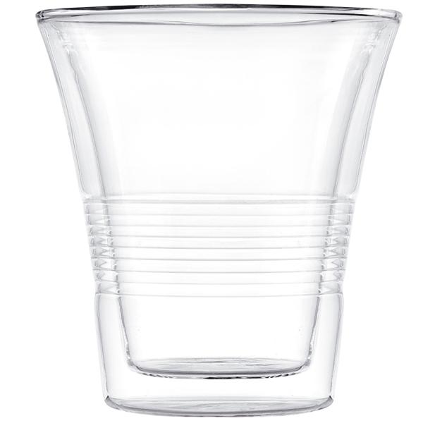 4er-Set edle Doppelwandgläser mit Riffelung – 330 ml – Thermo-Funktion für besten Genuss von Kaffee & Tee