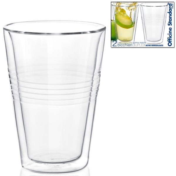 4er-Set Thermogläser mit Riffelung, doppelwandig – 300 ml – Doppelwandgläser für besten Genuss von Kaffee & Tee mit Schwebeeffekt