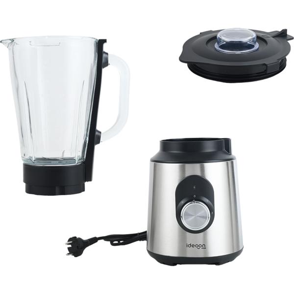 Edelstahl Power Standmixer mit 1,5 l Glasbehälter, Küchenmixer, 1.000 W für Shakes, Smoothies, Saucen oder Zerkleinerung von Obst und Gemüse