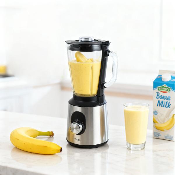 Edelstahl Power Standmixer mit 1,5 l Glasbehälter, Küchenmixer, 1.000 W für Shakes, Smoothies, Saucen oder Zerkleinerung von Obst und Gemüse