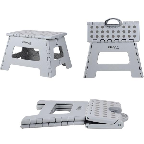 2er-Set Stabiler Klappbarer Tritthocker bis 150 kg belastbar – Faltbarer Tritthocker flach & platzsparend für Küche, Bad, Wohnmobil, u.v.m.