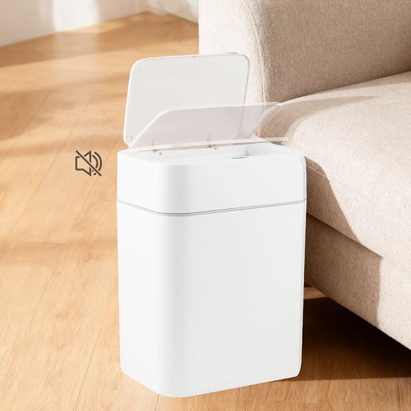 Premium Sensor Mülleimer Set, 12L & 16L, Automatischer Abfalleimer mit Bewegungssensor, Weiss - Berührungslos & Hygienisch - Für Zuhause, Küche & Büro