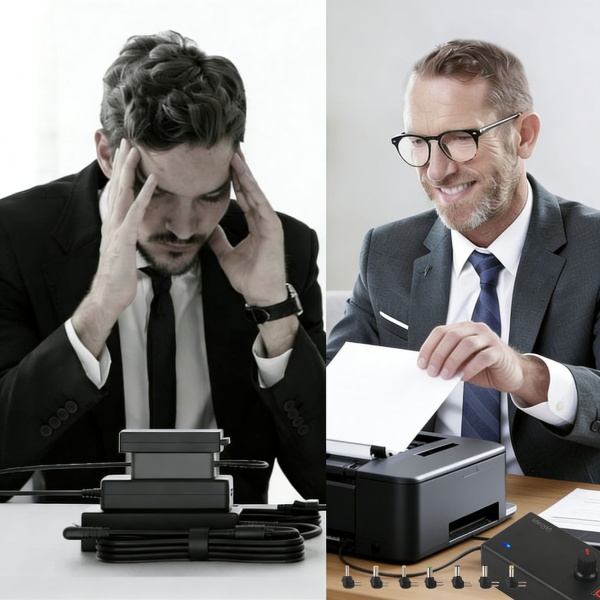 Universal Netzteil 36W, 5-24V - AC/DC Schaltnetzteil mit 7 Adaptern für Router, LED-Strips, Monitore, Kameras & mehr - Flexibles Ersatznetzteil, 3A