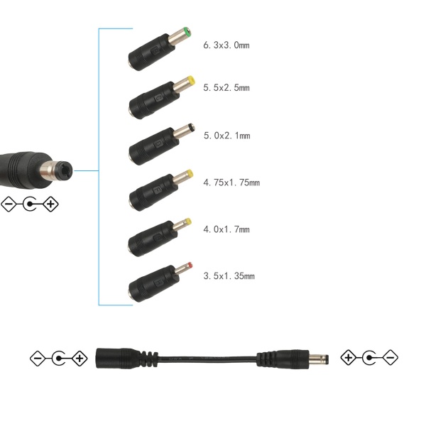 Universal Netzteil 3-12V 600mA 7,2W inkl. 6 Adapter, Pol-Wender & Schlüssel - Flexibles Schaltnetzteil für Kleingeräte, effizient & sicher