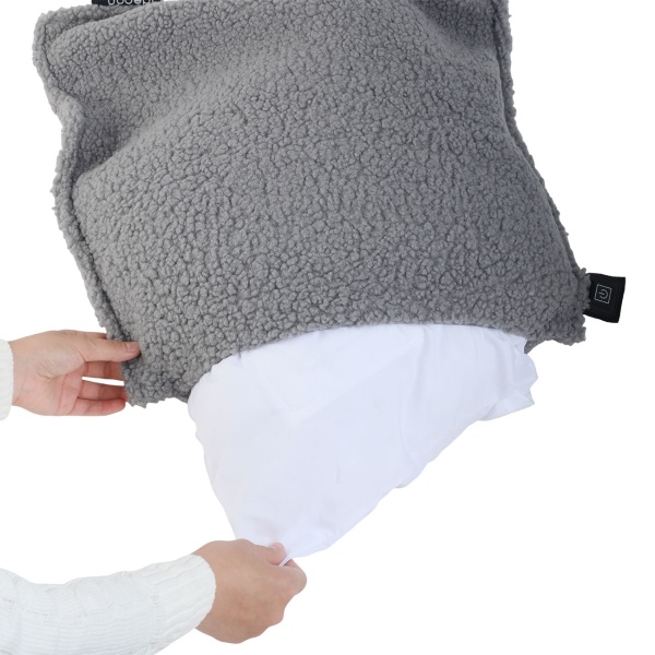 Luxus Heizkissen 45x45 kabellos – Wärmekissen mit 5000mAh Akku, 3 Stufen, USB & weiche Füllung - Sanfte Wohlfühlwärme für Ihr Zuhause