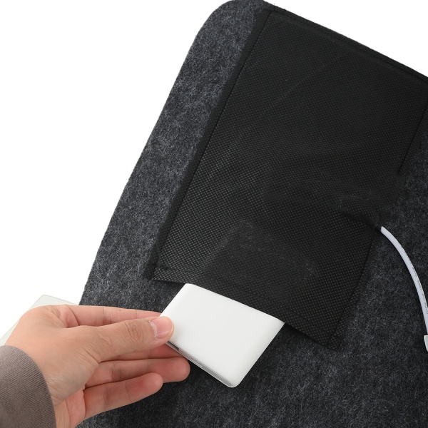 Beheizbares Sitzkissen mit Rückenteil, Akku: Mobile Heizmatte für Zuhause, Auto & Büro, 3 Stufen Wärme, ergonomische Sitzauflage, 45 x 135 cm