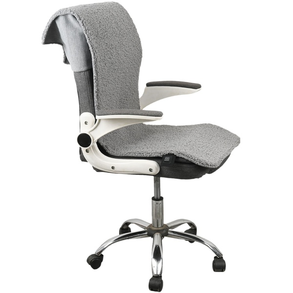 Beheizbares Sitzkissen mit Rückenteil, Akku: Mobile Heizmatte für Zuhause, Auto & Büro, 3 Stufen Wärme, ergonomische Sitzauflage, 45 x 135 cm