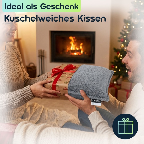 2er-Set Luxus Heizkissen 45x45 kabellos – Wärmekissen mit 5000mAh Akku, 3 Stufen, USB & weiche Füllung - Sanfte Wohlfühlwärme für Ihr Zuhause