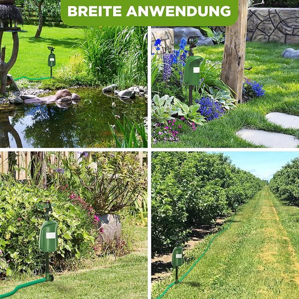 2er-Set Universal Tiervertreiber mit Wasserstrahl & Bewegungssensor: Vertreibt Hunde, Katzen, Reiher & Wildtiere, schützt Ihren Garten effektiv