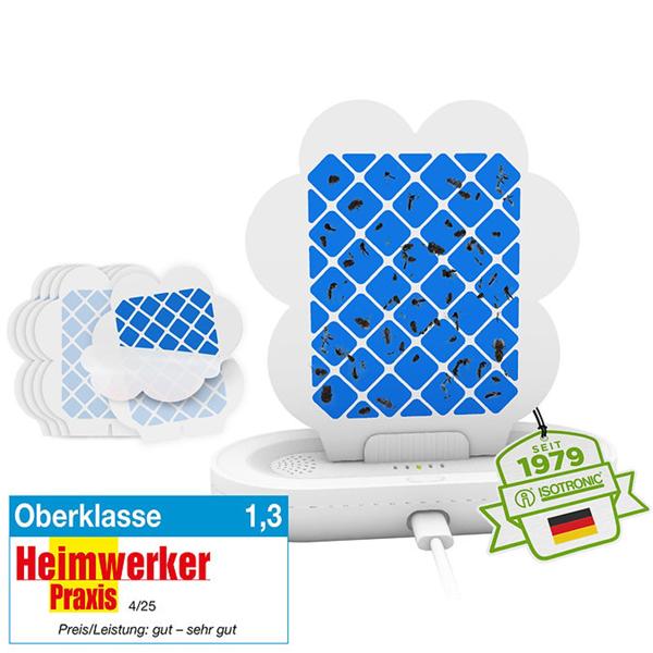 2er-Set Insektenfalle mit UV-Licht und Klebefolie: Ein geruchloser Insektenvernichter für Wohnraum, Schlafzimmer & Camping