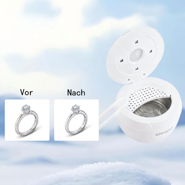 Profi Ultraschallreiniger 25 Watt, Hygienisch & Gründlich: Zahnspangenreiniger, Make-up-Pinselreiniger, Schmuckreiniger, u.v.m. – Klein & Effektiv