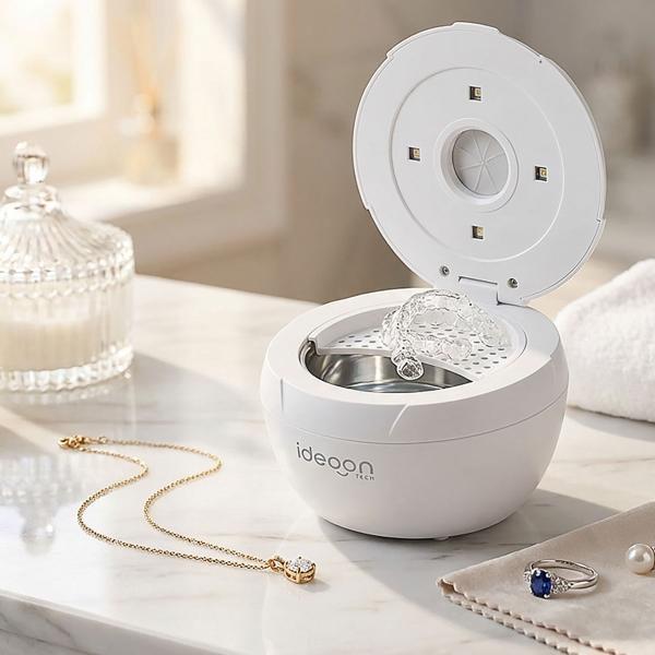 Profi Ultraschallreiniger 25 Watt, Hygienisch & Gründlich: Zahnspangenreiniger, Make-up-Pinselreiniger, Schmuckreiniger, u.v.m. – Klein & Effektiv