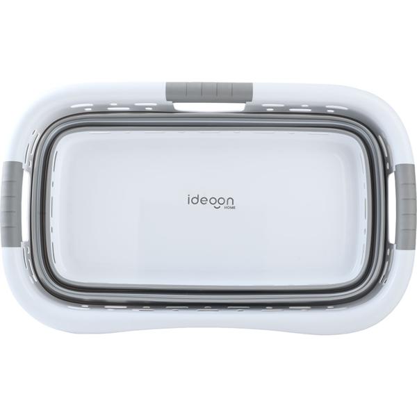 2er-Set Faltbarer Wäschekorb 41L - Platzsparender Wäschesammler aus Kunststoff mit Belüftung - Ultraflach 8,5 cm für Waschküche & Camping