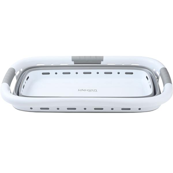 2er-Set Faltbarer Wäschekorb 41L - Platzsparender Wäschesammler aus Kunststoff mit Belüftung - Ultraflach 8,5 cm für Waschküche & Camping