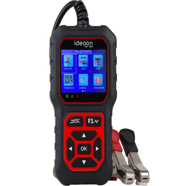 Digitaler 5-36V Batterietester mit 2.4 Zoll LCD Farbdisplay, Autobatterie Prüfgerät für Nass AGM Gel EFB Lithium, 12V 24V Starttest