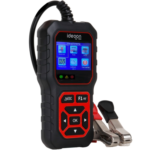 Digitaler 5-36V Batterietester mit 2.4 Zoll LCD Farbdisplay, Autobatterie Prüfgerät für Nass AGM Gel EFB Lithium, 12V 24V Starttest