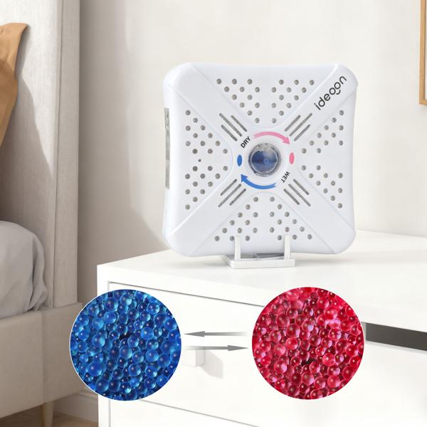 Super Kompakter Mini Luftentfeuchter, 250ml: Leistungsstark, Kabellos, Wiederverwendbare Silica Gel Kügelchen - Perfekt für Auto, Schrank, Bad, Keller