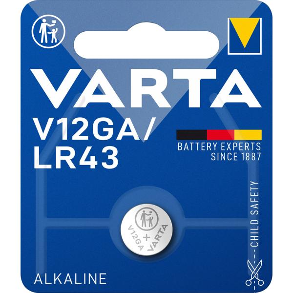 Alkaline Knopfzelle LR43 / V12GA 1.5V: Langzeit-Batterie für Uhren & Taschenrechner - Ein zuverlässiger Mini-Energielieferant
