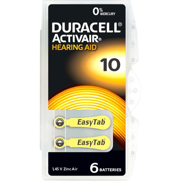 Hörgeräte-Batterien ZA 10, 1.45 V, 90 mAh, 6er-Sparpack: Optimaler Klang & Komfort – Hohe Qualität & Ausdauer