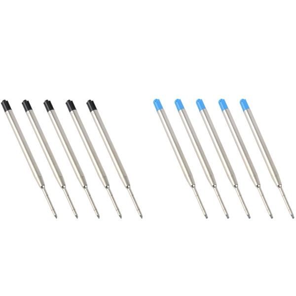 10er-Set Kugelschreiber-Minen in Minenstärke B, Blau – Universelle Ersatzminen für Kugelschreiber – Langlebig für Büro und Alltag