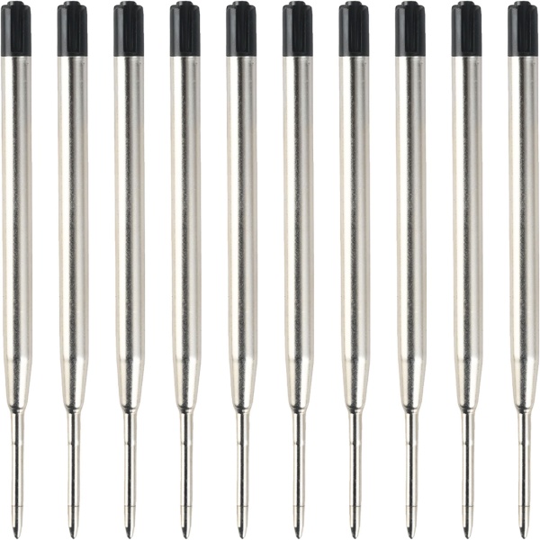 10er-Set Kugelschreiber-Minen in Minenstärke B, Schwarz – Universelle Ersatzminen für Kugelschreiber – Langlebig für Büro und Alltag