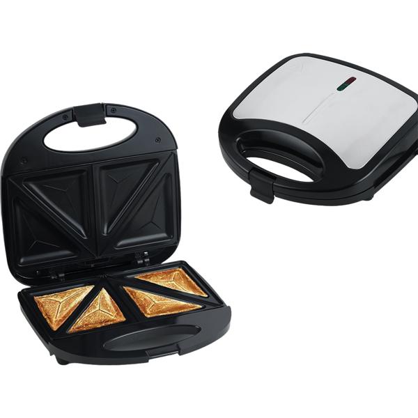 Sandwichmaker für 2 Sandwiches mit 850 Watt Leistung, Antihaftbeschichtung, Cool-Touch-Griff,  Sandwich-Toaster für die schnelle Küche