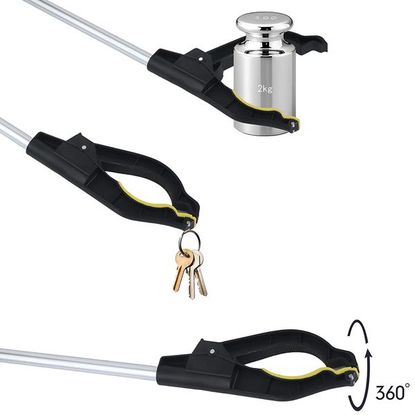 Praktischer Greifarm 76 cm – Ergonomische Greifzange mit Magnetspitze und 360° drehbarem Kopf – Für Senioren, Aufheben, Müllsammler, den Garten & mehr