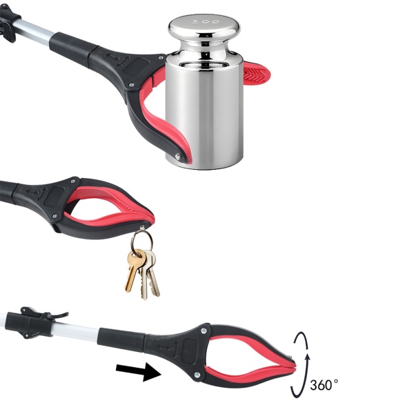 2er-Set Faltbare Greifzange 92cm aus leichtem Aluminium mit starker Magnetspitze & Antirutsch-Griff – Für Senioren, fürs Bücken, Aufheben, den Garten & mehr