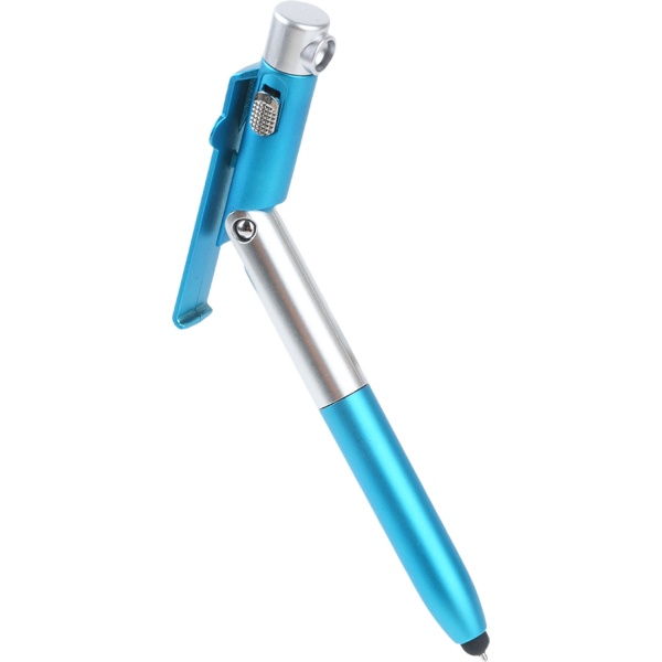 4in1 Kugelschreiber mit LED-Lampe, Touchpen für Tablets & Handy-Ständer Funktion, 5er-Set – Multifunktionsstift Schreibset für Büro, Alltag und Reise