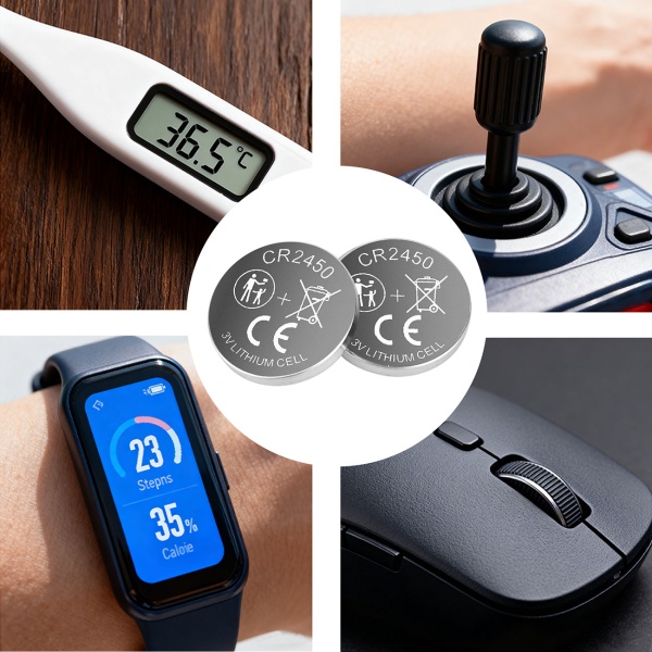 10er Set CR2450 Lithium Knopfzellen 3V Batterien, 620 mAh hohe Kapazität, langlebige 3 Volt Batterie für Autoschlüssel und Smart Home Geräte