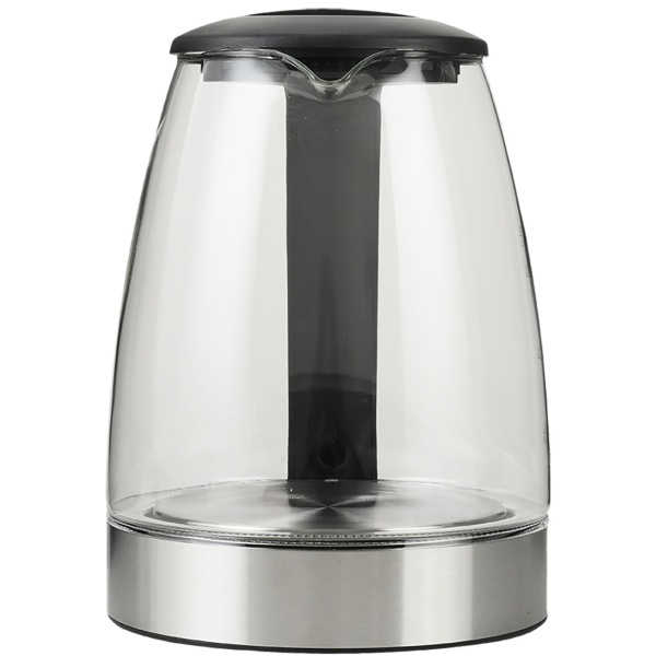 Edler Glas-Wasserkocher 1,8L mit blauem LED-Licht, Edelstahl, 2200W - Teekocher mit Abschaltautomatik & Trockenbetriebsschutz