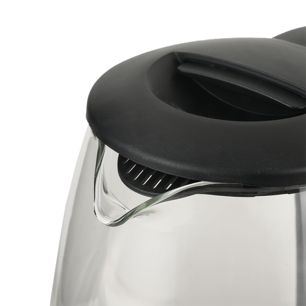 Edler Glas-Wasserkocher 1,8L mit blauem LED-Licht, Edelstahl, 2200W - Teekocher mit Abschaltautomatik & Trockenbetriebsschutz