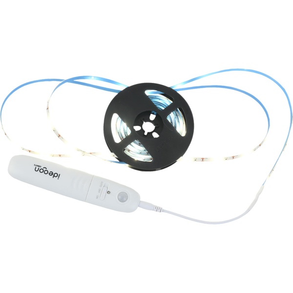 2er-Set 3m LED Streifen warmweiss mit Bewegungsmelder & Batteriebetrieb - Selbstklebendes Lichtband, Nachtlicht Stripe, 90 LEDs, 5W