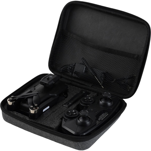 Faltbarer RC-WLAN-Quadrocopter mit HD-Kamera, Hinderniserkennung & Zusatz-Akku - Brushless Drohne C0 für Anfänger, 80m Reichweite, App