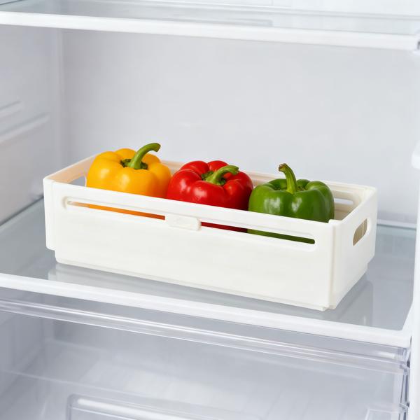 12er-Set Küchenschrank-Organizer Ausziehbar (28-48 cm) – Anpassbarer Regal-Einsatz für Ordnung in Schrank & Kühlschrank – Faltbar, Weiss