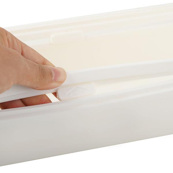 12er-Set Küchenschrank-Organizer Ausziehbar (28-48 cm) – Anpassbarer Regal-Einsatz für Ordnung in Schrank & Kühlschrank – Faltbar, Weiss